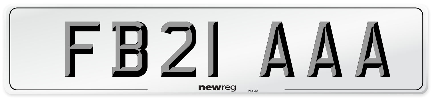 FB21 AAA Number Plate from New Reg